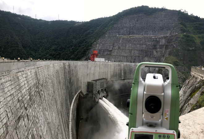 徠卡TZ05全站儀拱壩弦長(zhǎng)觀測(cè)，賦能水電大壩防洪